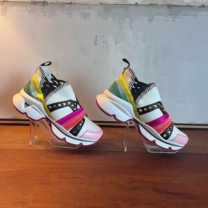 Christian Louboutin Multicolor Studded Sneakers